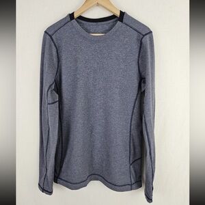 Lululemon Large Metal Vent Tech Long Sleeve Shirt Mens Blue Performance Active